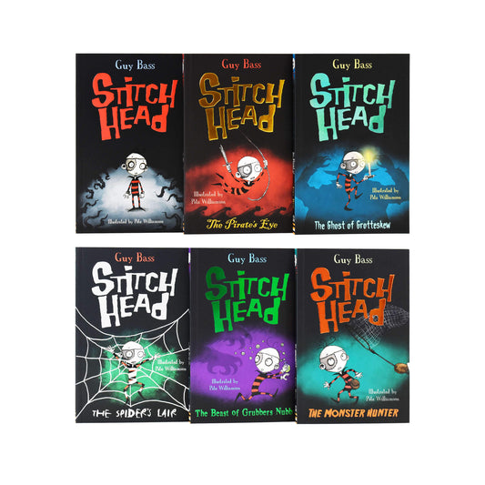 Stitch Head by Guy Bass 6 Books Collection Box Set - Ages 9-14 - Paperback 9-14 Stripes (Little Tiger Press Group)