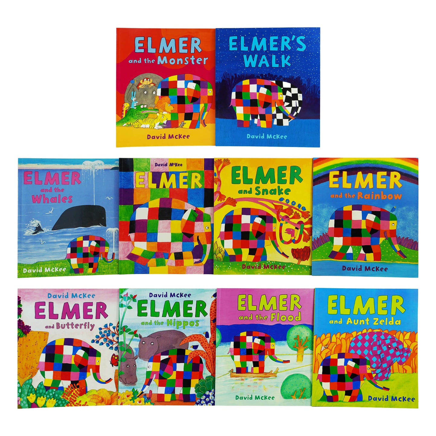 Elmer Children Picture 10 Books Collection Set By David McKee - Ages 5+ - Paperback