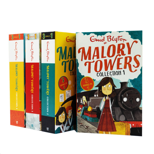 Malory Towers Collection By Enid Blyton 4 Books 12 Story - Ages 8-11 - Paperback 9-14 Hodder & Stoughton