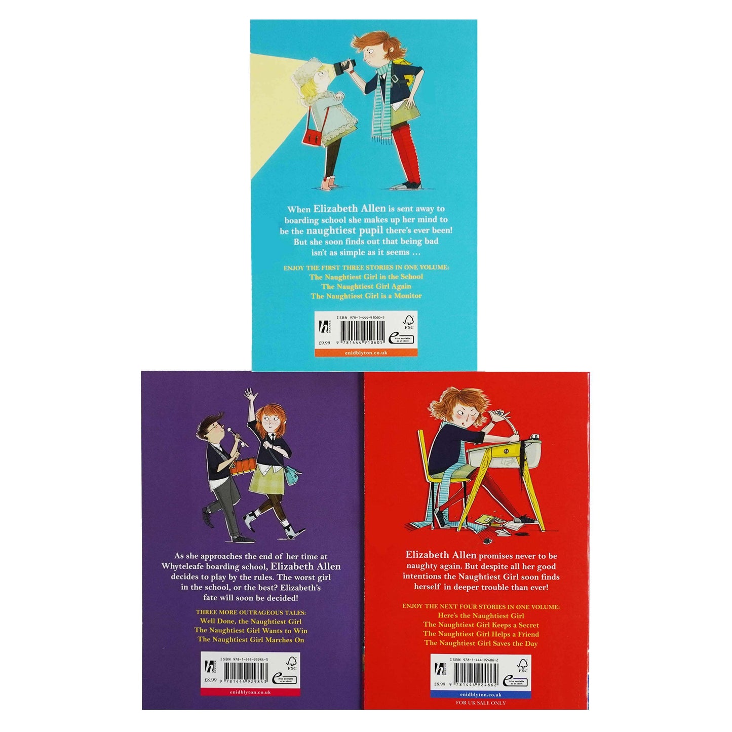 The Naughtiest Girl Collection By Enid Blyton 3 Books Set - Ages 6-11 - Paperback 7-9 Hodder & Stoughton