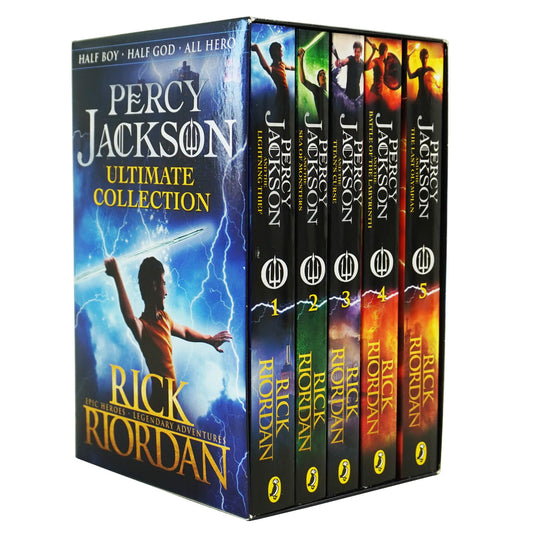Percy Jackson Series by Rick Riordan 5 Books Collection Box Set - Ages 9-14 - Paperback