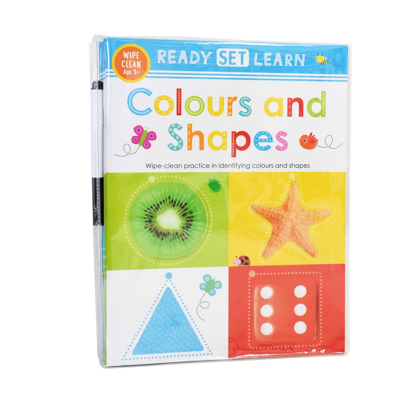Ready Set Learn 10 Early Learning Wipe Clean Books Colours Shapes Numbers Phonics Handwriting Counting - Ages 3+ – Paperback