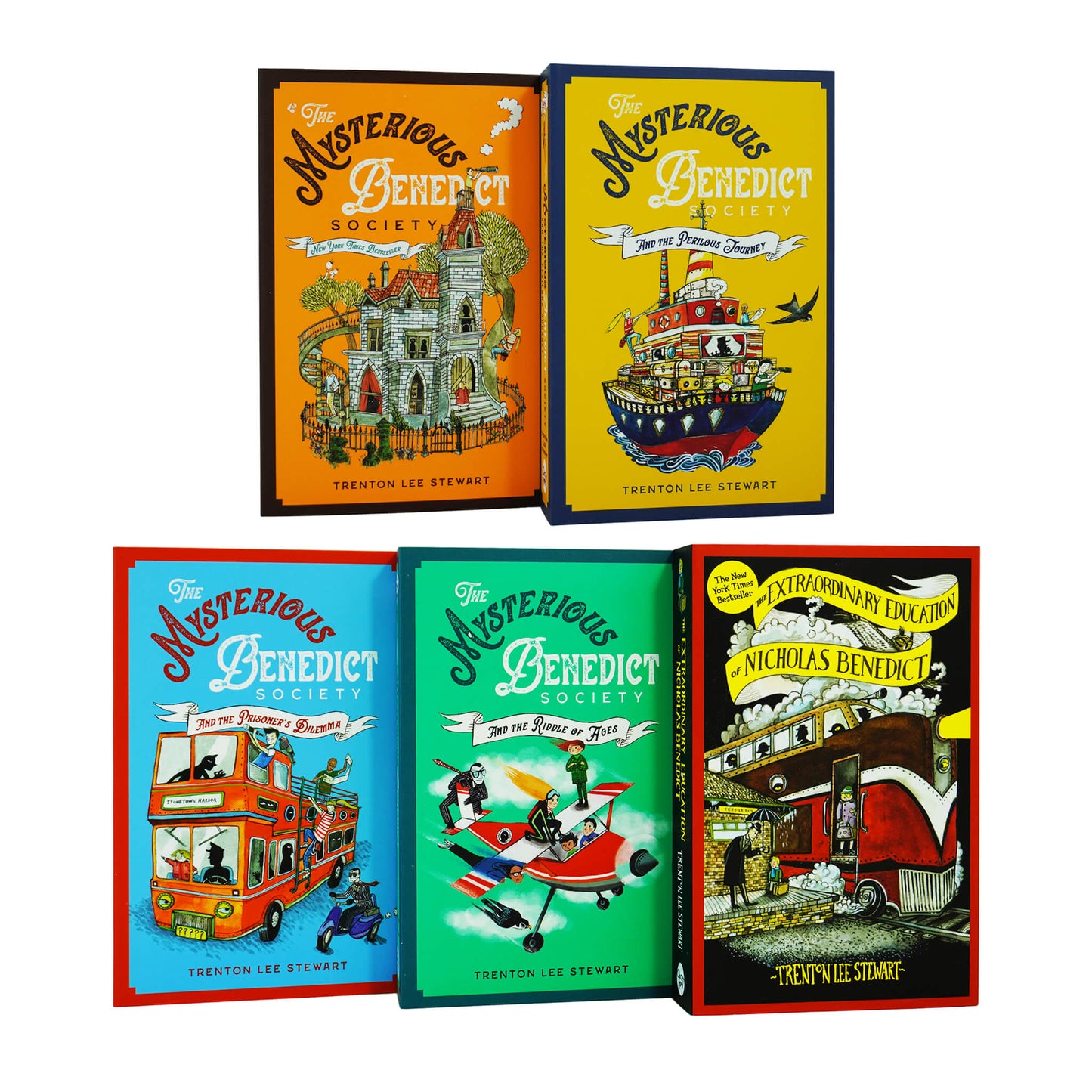 The Mysterious Benedict Society Complete Series 5 Books Collection by Trenton Lee Stewart - Age 9-14 - Paperback 9-14 Chicken House Ltd