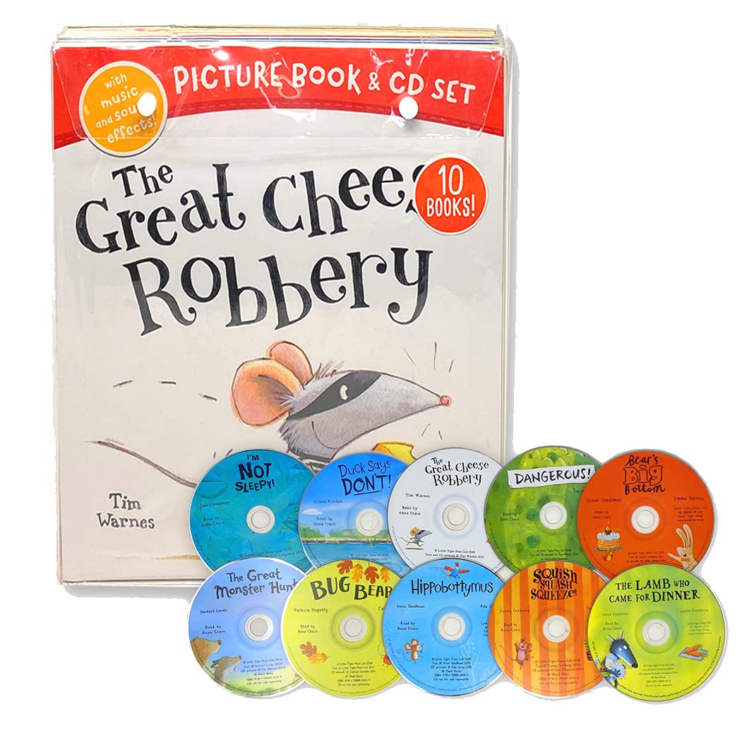 Great Cheese Robbery 10 Picture Books with CD by Little Tiger - Ages 0-5 - Paperback 0-5 Little Tiger