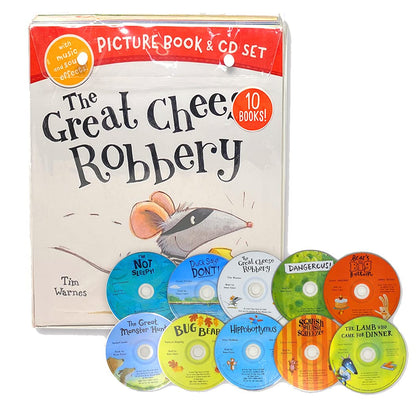 Great Cheese Robbery 10 Picture Books with CD by Little Tiger - Ages 0-5 - Paperback 0-5 Little Tiger