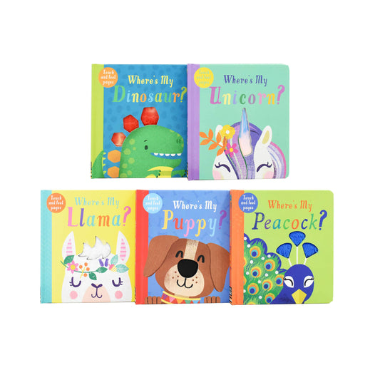 Where's My... Touchy-Feely Collection 5 Books Box Set by Kate McLelland - Ages 0-5 - Board Book B2D DEALS Little Tiger Press Group