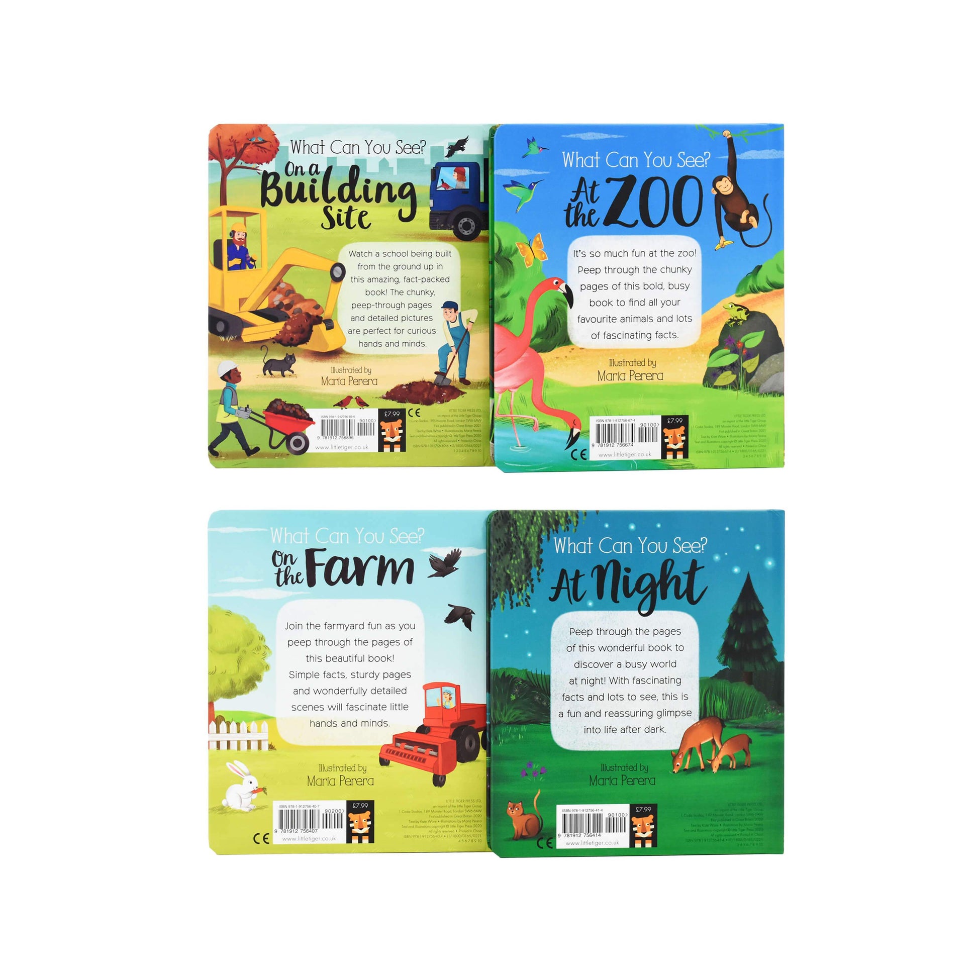 What Can You See Lets Peep Inside 4 Books Set by Little Tiger - Ages 0-5 - Boardbooks 0-5 Little Tiger