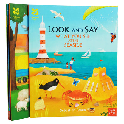 National Trust Look and Say 4 Books Collection Set By Sebastien Braun - Ages 0-5 - Paperback 0-5 Nosy Crow