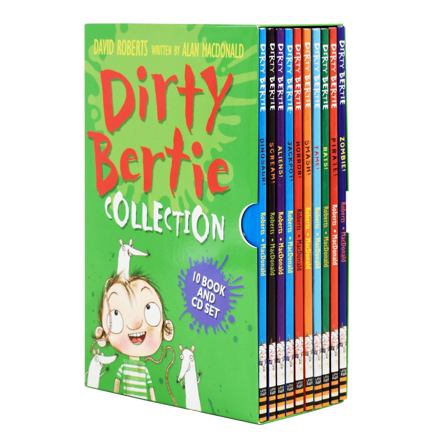 Dirty Bertie Collection 10 Book And CD Set By David Roberts & Alan McDonald - Ages 9-14 - Paperback 9-14 Little Tiger ltd