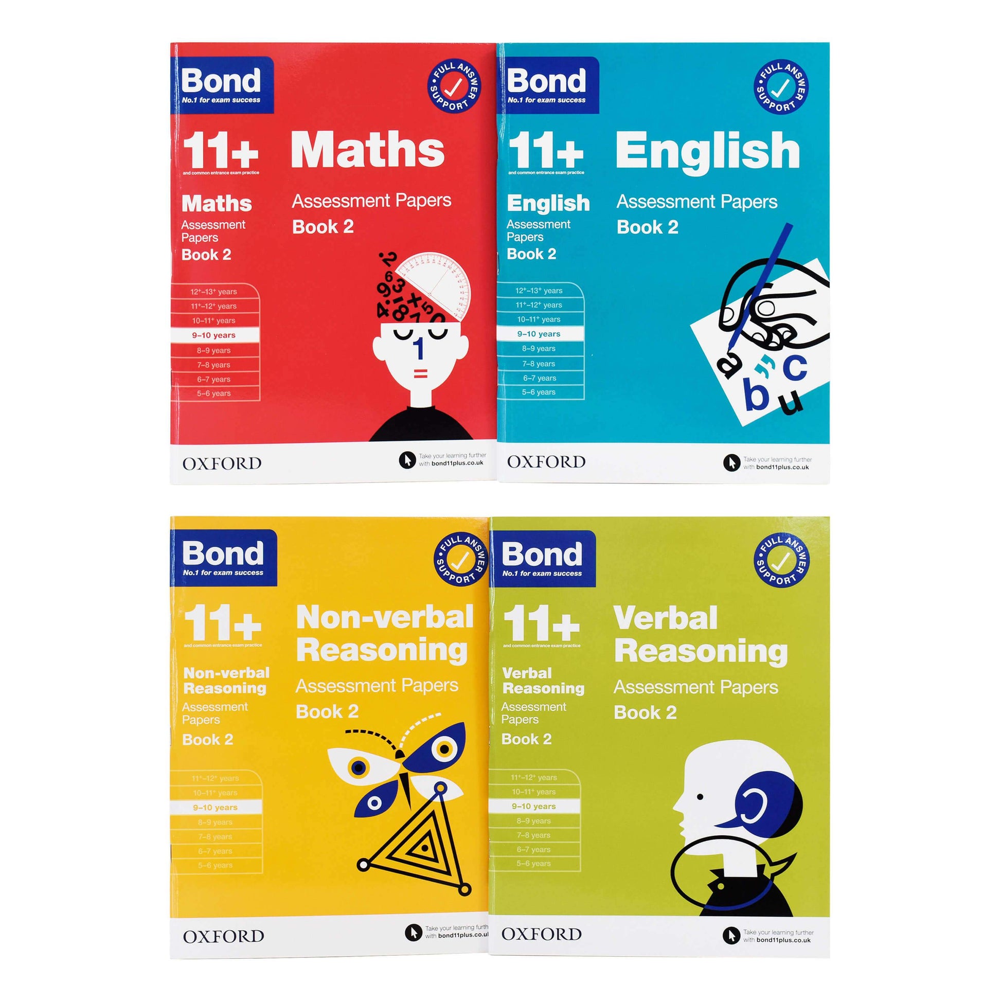 Bond 11+ Assessment Papers Book 2, 9-10 Years bundle (No.1 for exam success) - Paperback 9-14 Oxford University Press