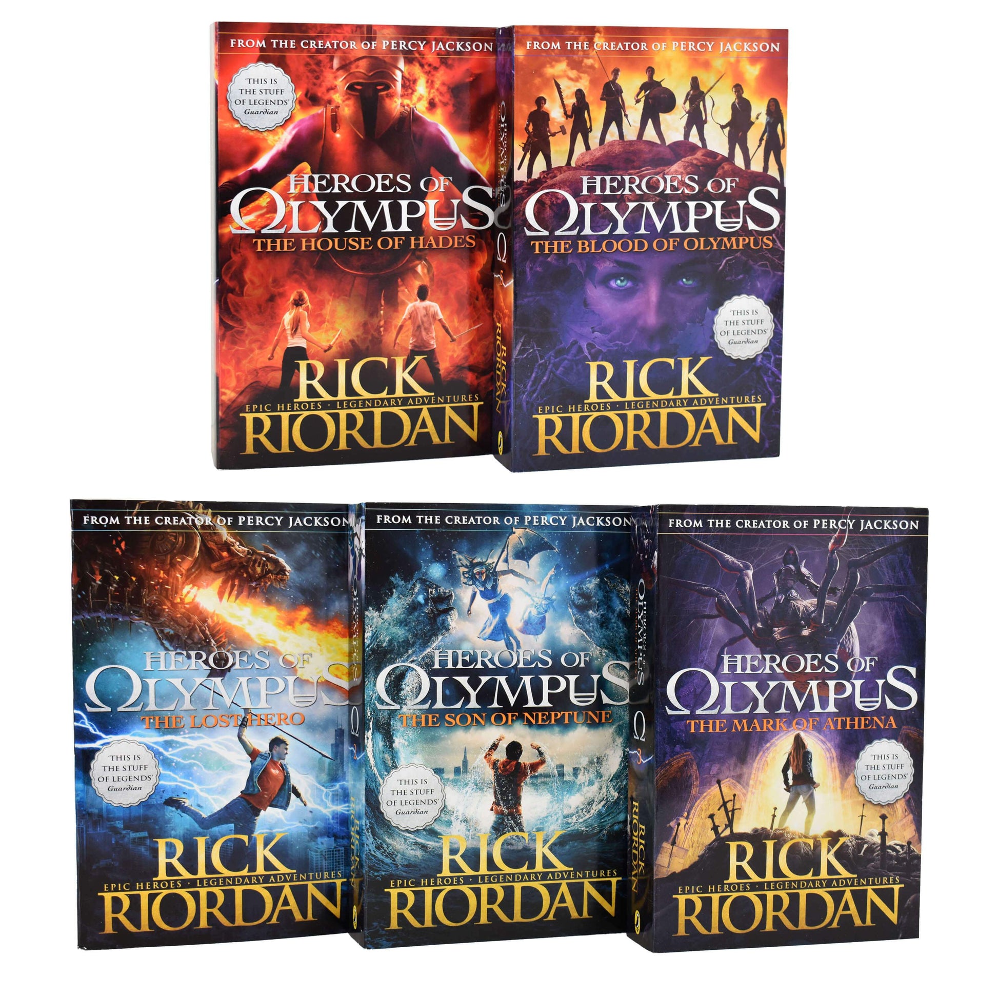 Heroes of Olympus Complete Collection 5 Books Set By Rick Riordan - Age 9-14 - Paperback 9-14 Penguin