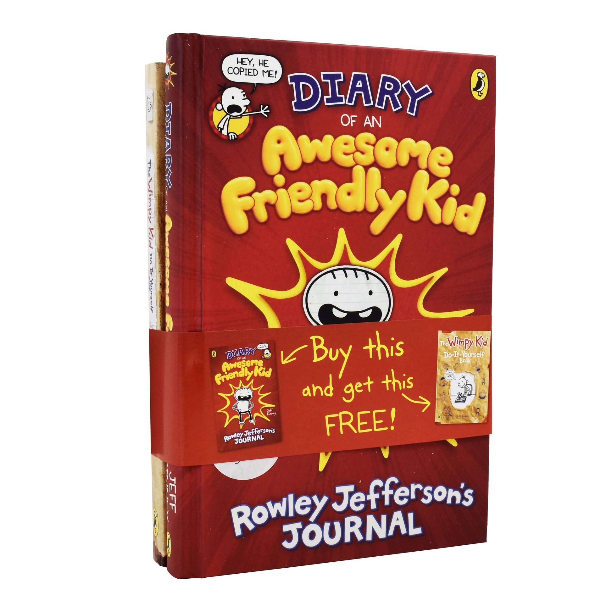 Diary of an Awesome Friendly Kid & Wimpy Kid Do-It-Yourself 2 Books Collection By Jeff Kinney - Ages 5-7 - Paperback/Hardback 5-7 Penguin