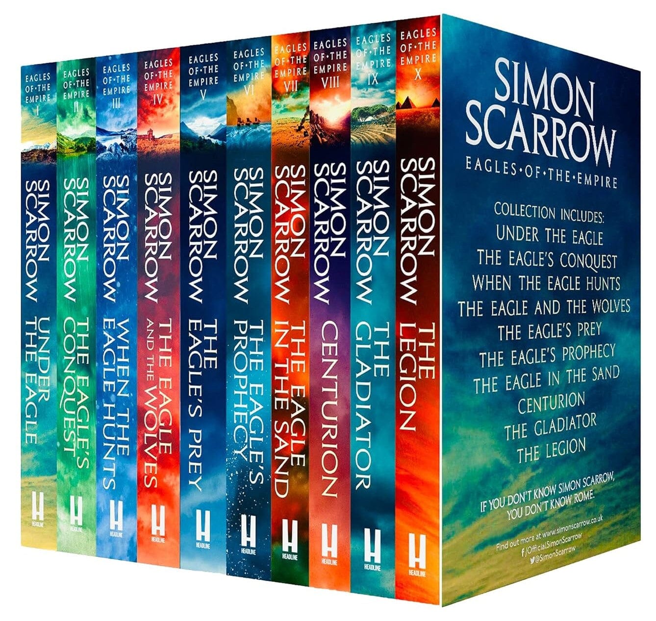 西蒙‧斯卡羅 (Simon Scarrow) 著《帝國之鷹》系列：10 冊套裝 - 小說 - 平裝本