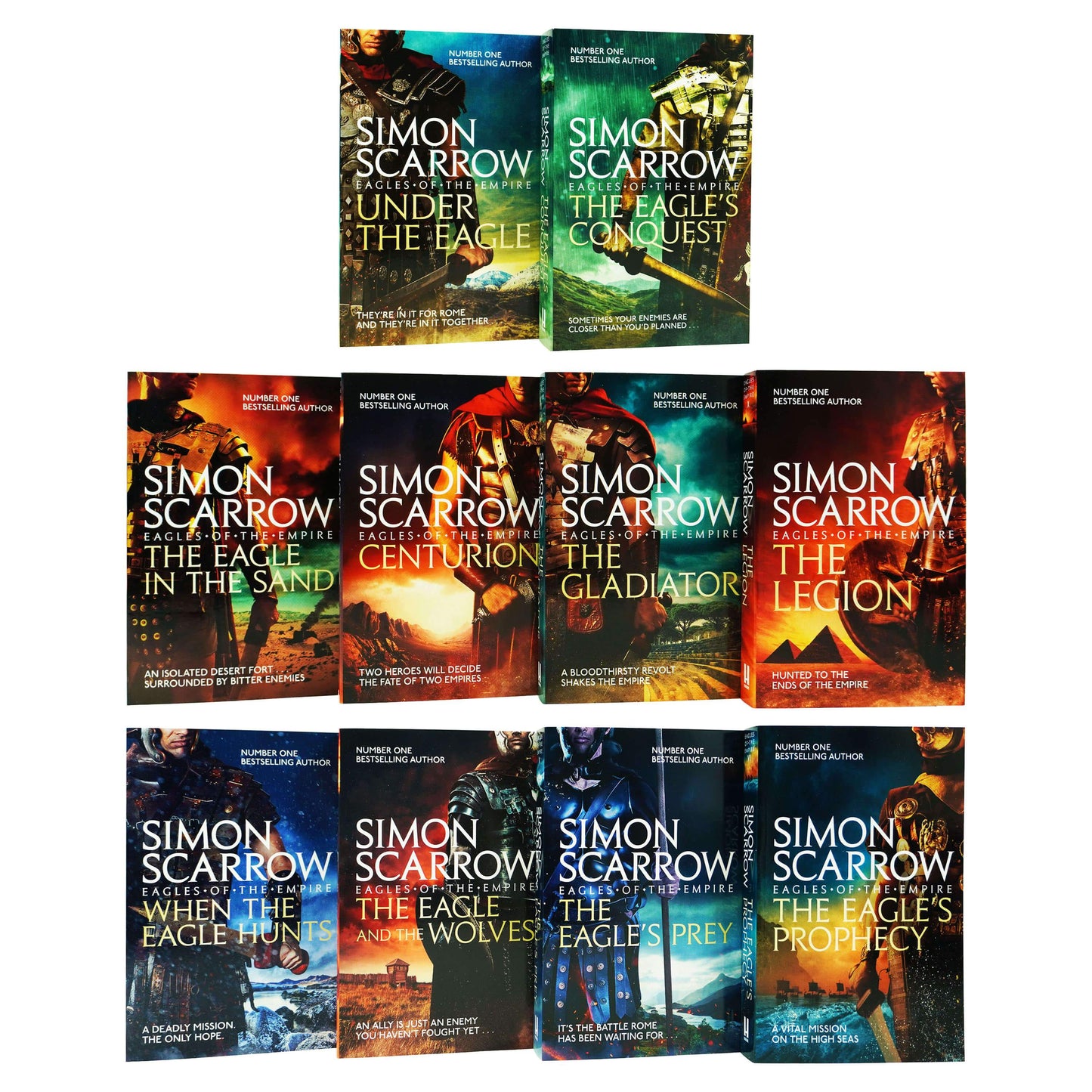 西蒙‧斯卡羅 (Simon Scarrow) 著《帝國之鷹》系列：10 冊套裝 - 小說 - 平裝本