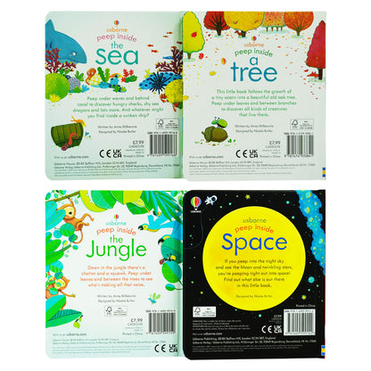 Usborne Peep Inside Gift Set 4 Books By Anna Milbourne – Ages 3+ - Board Book 5-7 Usborne Publishing