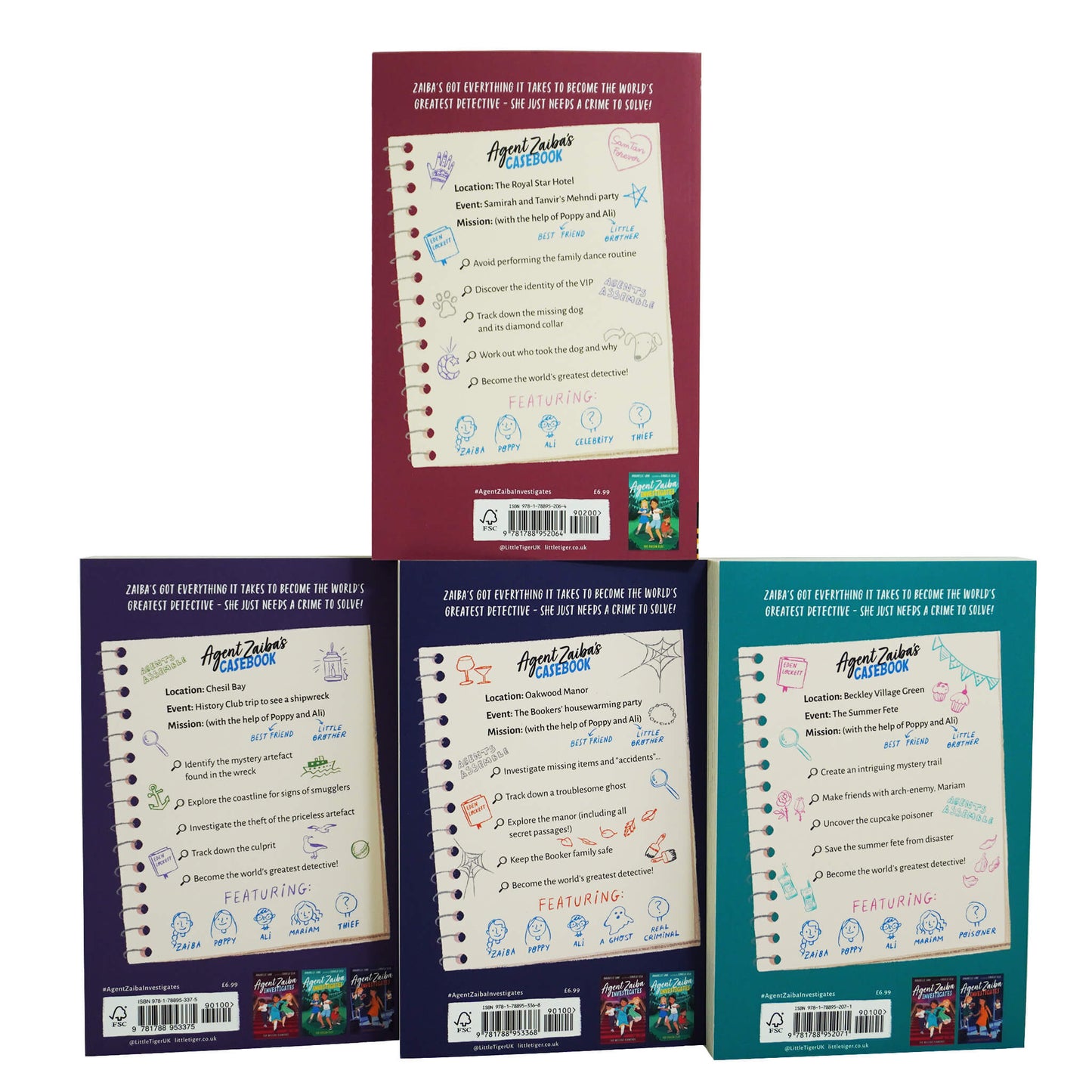 Agent Zaiba Investigates Series 4 Books Collection Set By Annabelle Sami - Ages 8-12 - Paperback 9-14 Little Tiger Press Group