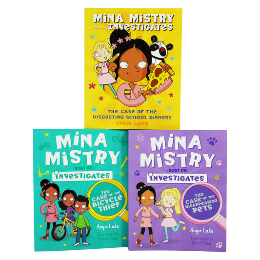 Mina Mistry Sort Of Investigates Series 3 Books Collection Set By Angie Lake - Ages 7-9 - Paperback 7-9 Sweet Cherry Publishing