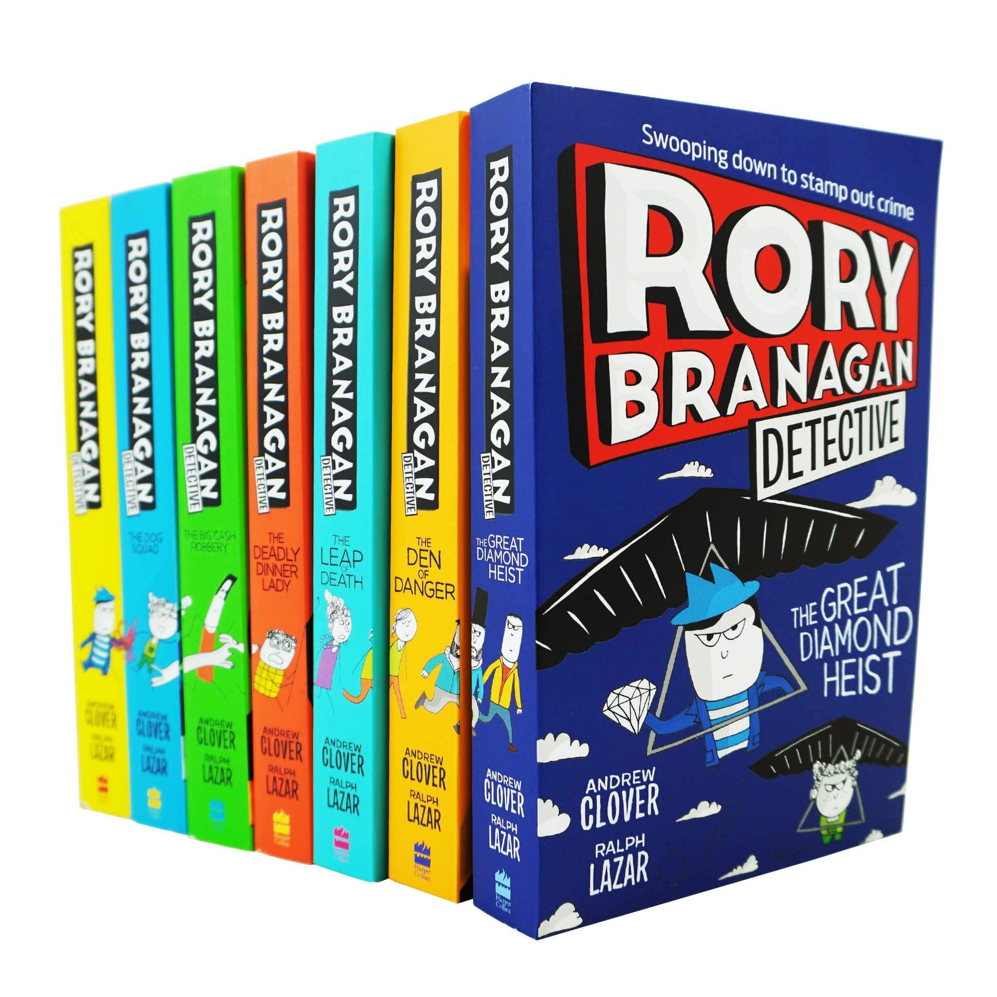 Rory Branagan Detective Series Books 1 - 7 Collection Set by Andrew Clover - Ages 8+ - Paperback 9-14 HarperCollins Publishers