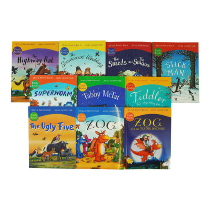 Julia Donaldson and Axel Scheffler Early Readers 10 Books Collection Set - Age 2-8 - Paperback 0-5 Scholastic