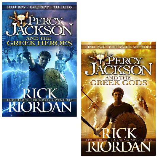 Percy Jackson and the Greek Gods & Heroes by Rick Riordan 2 Books Collection Set - Ages 9+ - Paperback