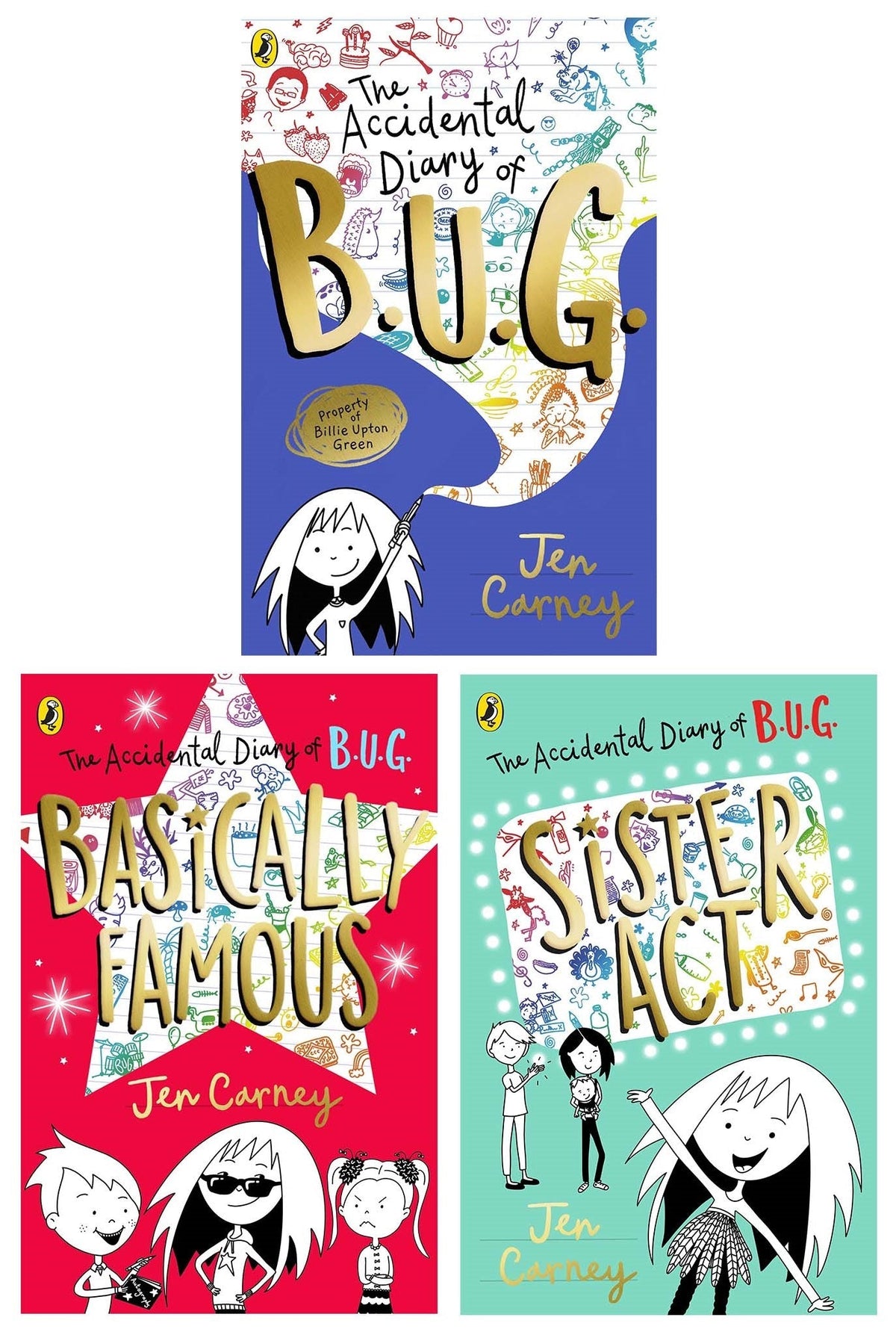 The Accidental Diary of B.U.G. Series by Jen Carney 3 Books Collection Set - Ages 7-11 - Paperback