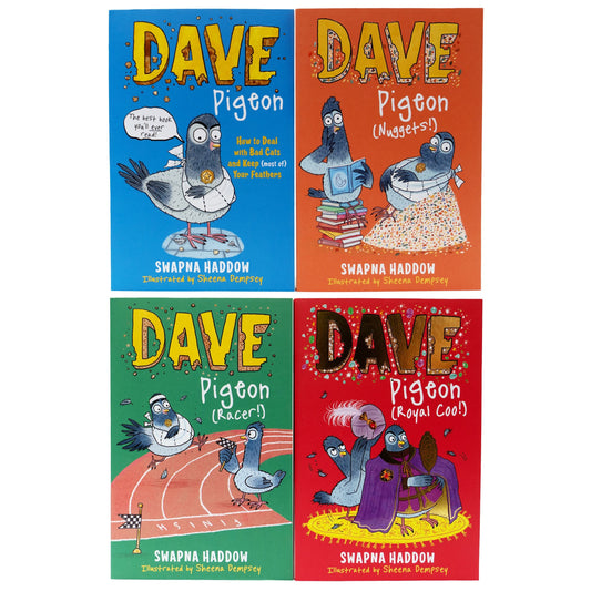 Dave Pigeon Series by Swapna Haddow 4 Books Collection Set - Ages 5-9 - Paperback 5-7 Faber & Faber