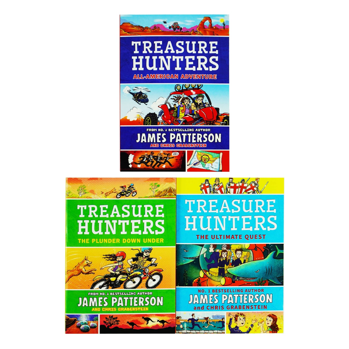 Treasure Hunters Series 6-8 by James Patterson 3 Books Collection Set - Ages 9-12 - Paperback 9-14 Arrow Books