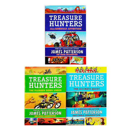 Treasure Hunters Series 6-8 by James Patterson 3 Books Collection Set - Ages 9-12 - Paperback 9-14 Arrow Books