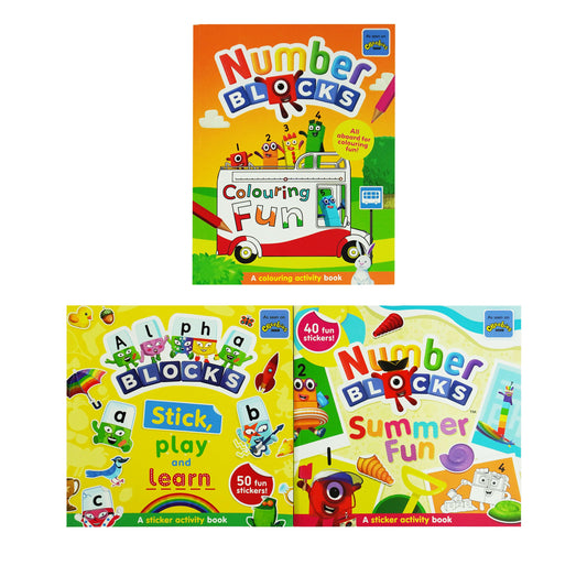 Numberblocks Colouring Fun & Sticker Activity Book Collection 3 Books Set - Ages 3+ - Paperback 0-5 Sweet Cherry Publishing