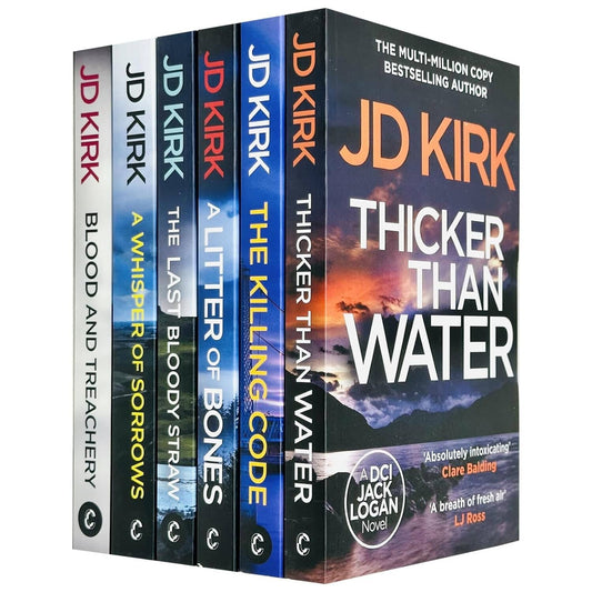 DCI Logan Crime Thrillers Series by JD Kirk 6 Books Collection Set (Book 1-6) - Fiction - Paperback