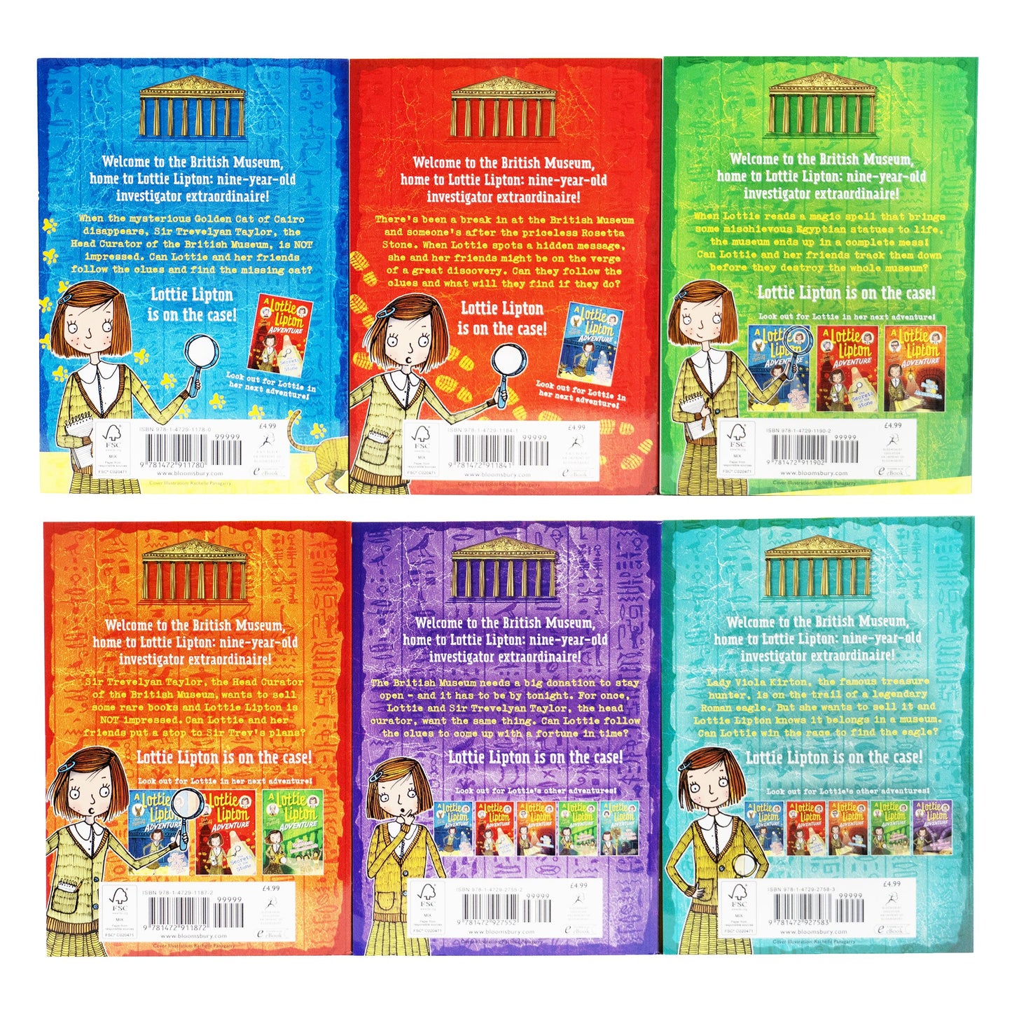 The Lottie Lipton Adventures Series by Dan Metcalf: 6 Books Collection Set - Ages 7-9 - Paperback