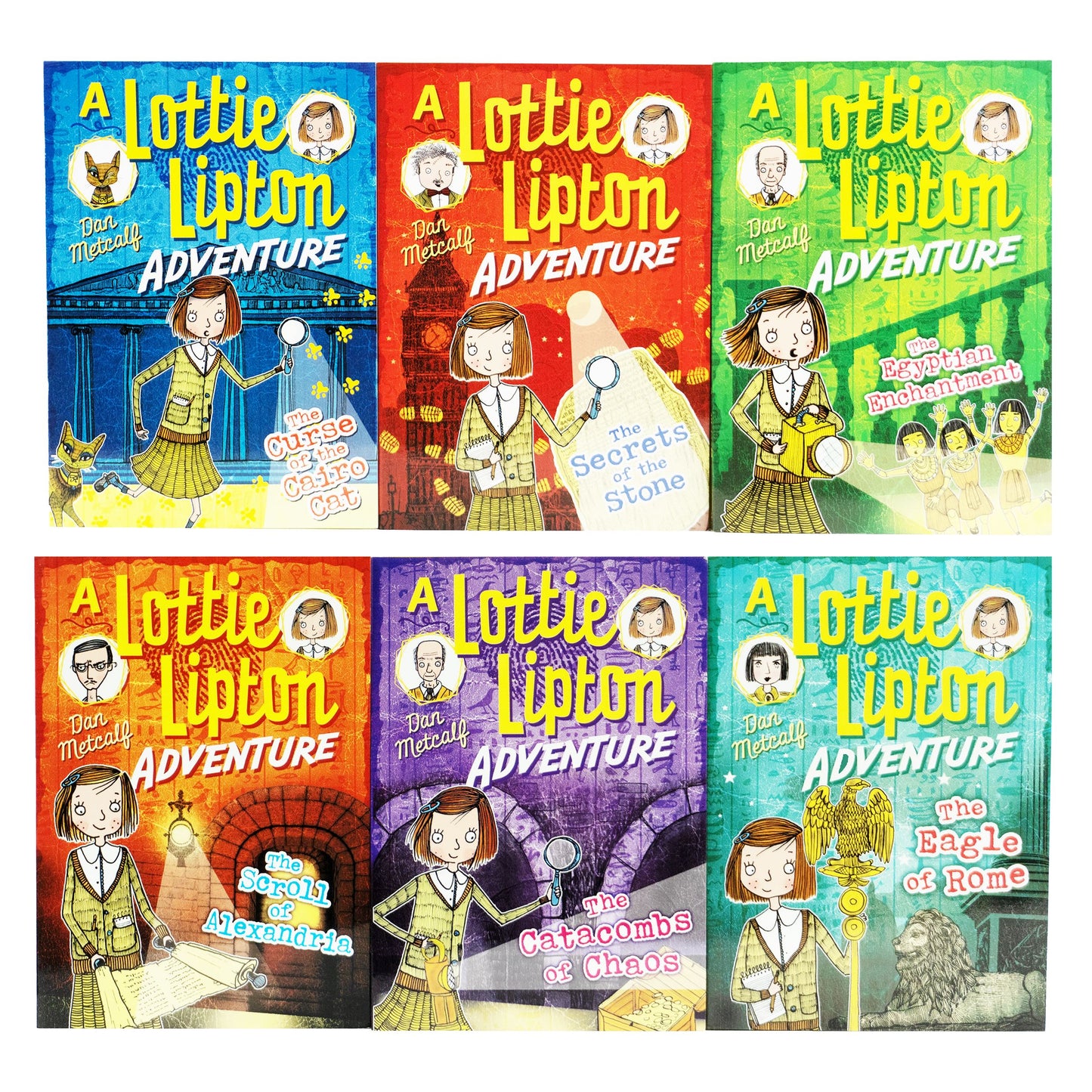 The Lottie Lipton Adventures Series by Dan Metcalf: 6 Books Collection Set - Ages 7-9 - Paperback