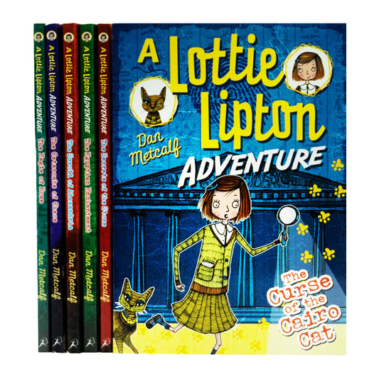 The Lottie Lipton Adventures Series by Dan Metcalf: 6 Books Collection Set - Ages 7-9 - Paperback