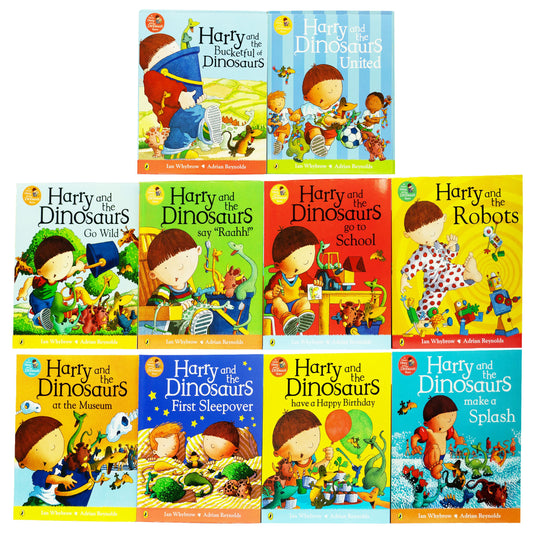 Harry and the Dinosaurs Series By Ian Whybrow: 10 Books Collection Set - Ages 2-7 - Paperback 0-5 Puffin