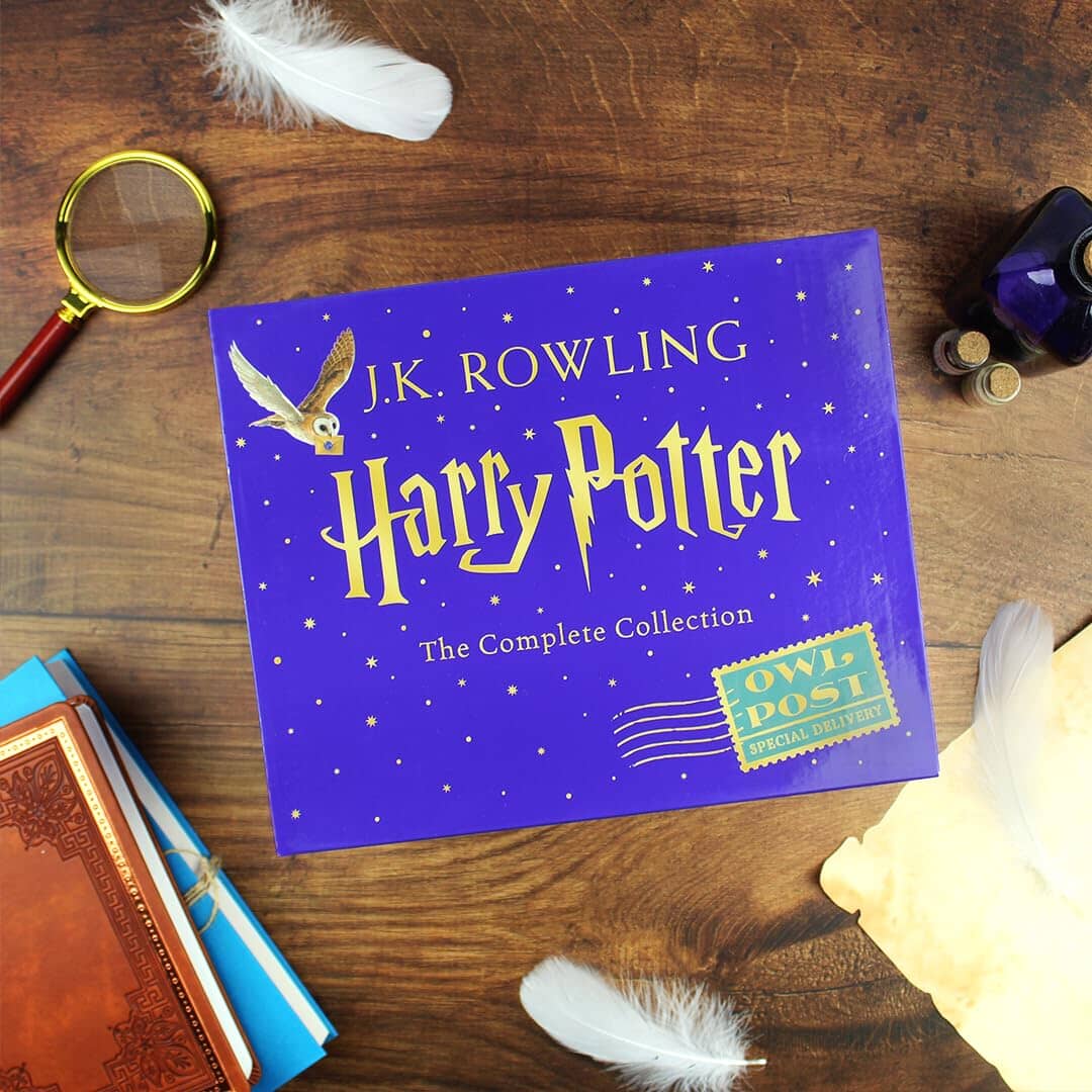 Harry Potter Magical Owl Post Box Set by J.K. Rowling: Complete 7 Books Children’s Collection With Fun Character Stickers! - Ages 9-11 - Hardback