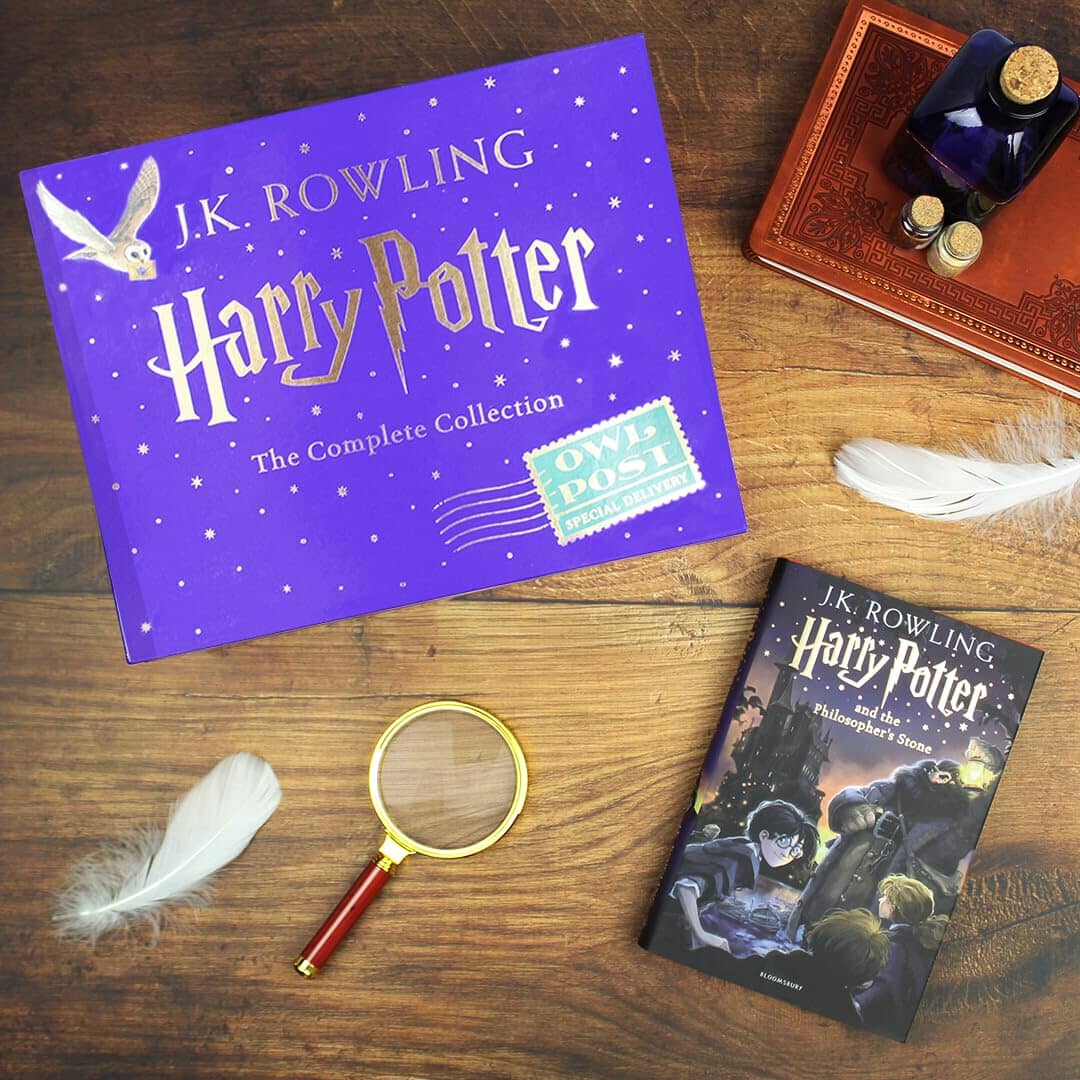 Harry Potter Magical Owl Post Box Set by J.K. Rowling: Complete 7 Books Children’s Collection With Fun Character Stickers! - Ages 9-11 - Hardback