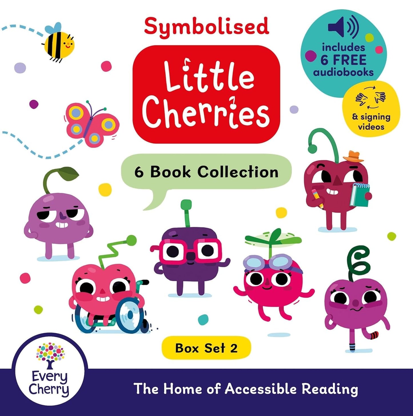 The Symbolised Little Cherries: 6 Book Collection (Box Set 2) Includes 6 Free Audiobooks - Ages 5-7 - Board Book
