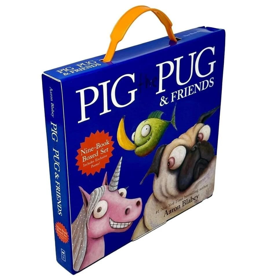 Pig The Pug & Friends by Aaron Blabey 9 Books Boxed Set (Includes Exclusive Poster!) - Ages 3+ - Paperback