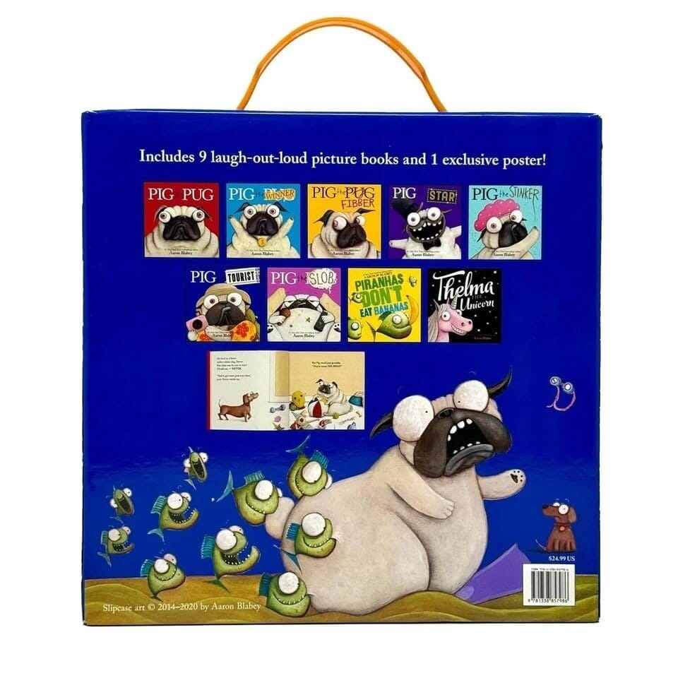 Pig The Pug & Friends by Aaron Blabey 9 Books Boxed Set (Includes Exclusive Poster!) - Ages 3+ - Paperback