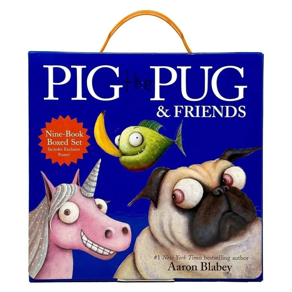 Pig The Pug & Friends by Aaron Blabey 9 Books Boxed Set (Includes Exclusive Poster!) - Ages 3+ - Paperback