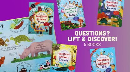 Lift-the-flap Questions and Answers by Katie Daynes 5 Books Box Set - Ages 0-5 - Hardback 0-5 Usborne Publishing Ltd