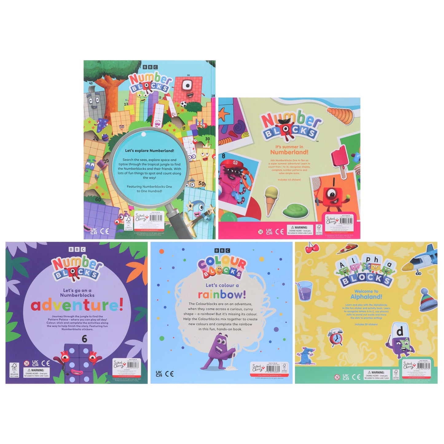 Numberblocks, Colourblocks & Alphablocks 5 Books Collection Set  - Ages 3-6 - Paperback/Hardback