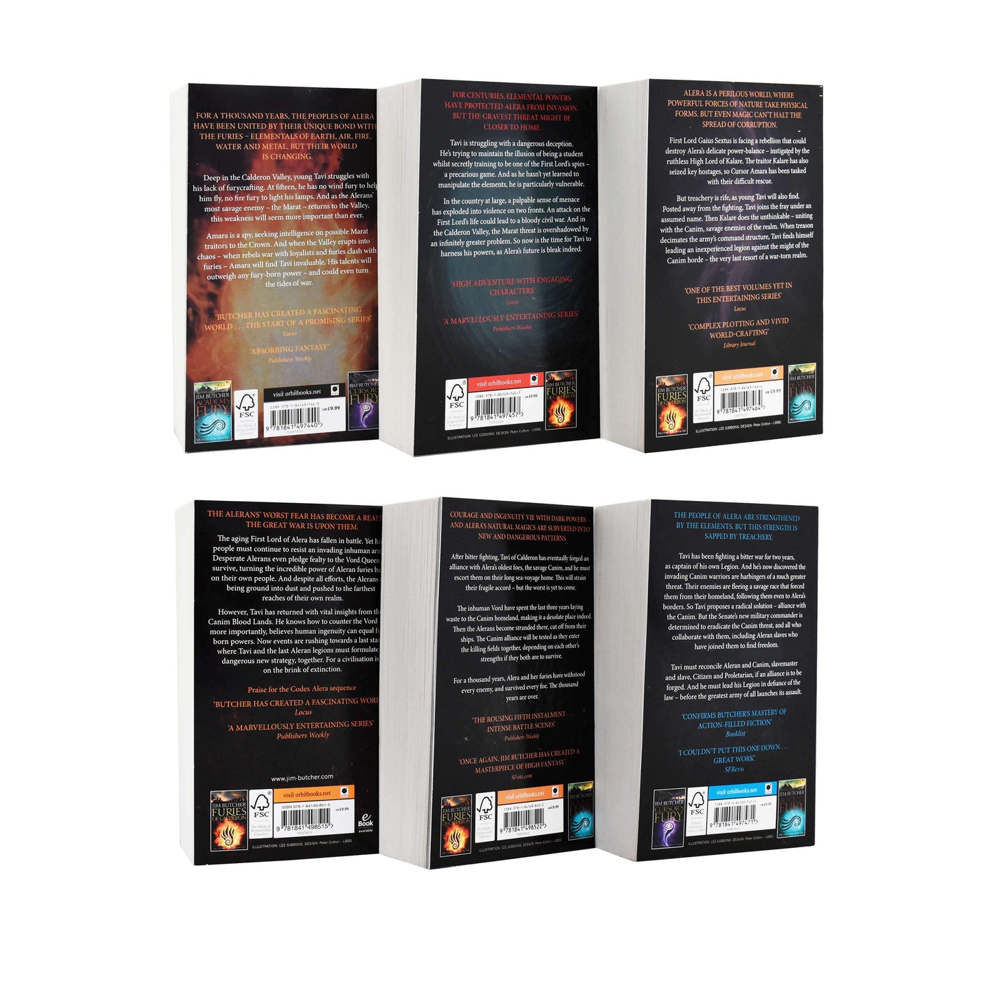 The Codex Alera by Jim Butcher: Books 1-6 Complete Collection Set - Fiction - Paperback