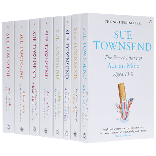 蘇湯森 (Sue Townsend) 著《Adrian Mole》系列 8 冊套裝 - 青少年讀物 - 平裝本