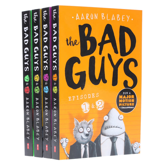 《壞傢伙們》系列，作者：Aaron Blabey：1-8 集，共 4 本 - 適合 7-9 歲兒童 - 平裝本