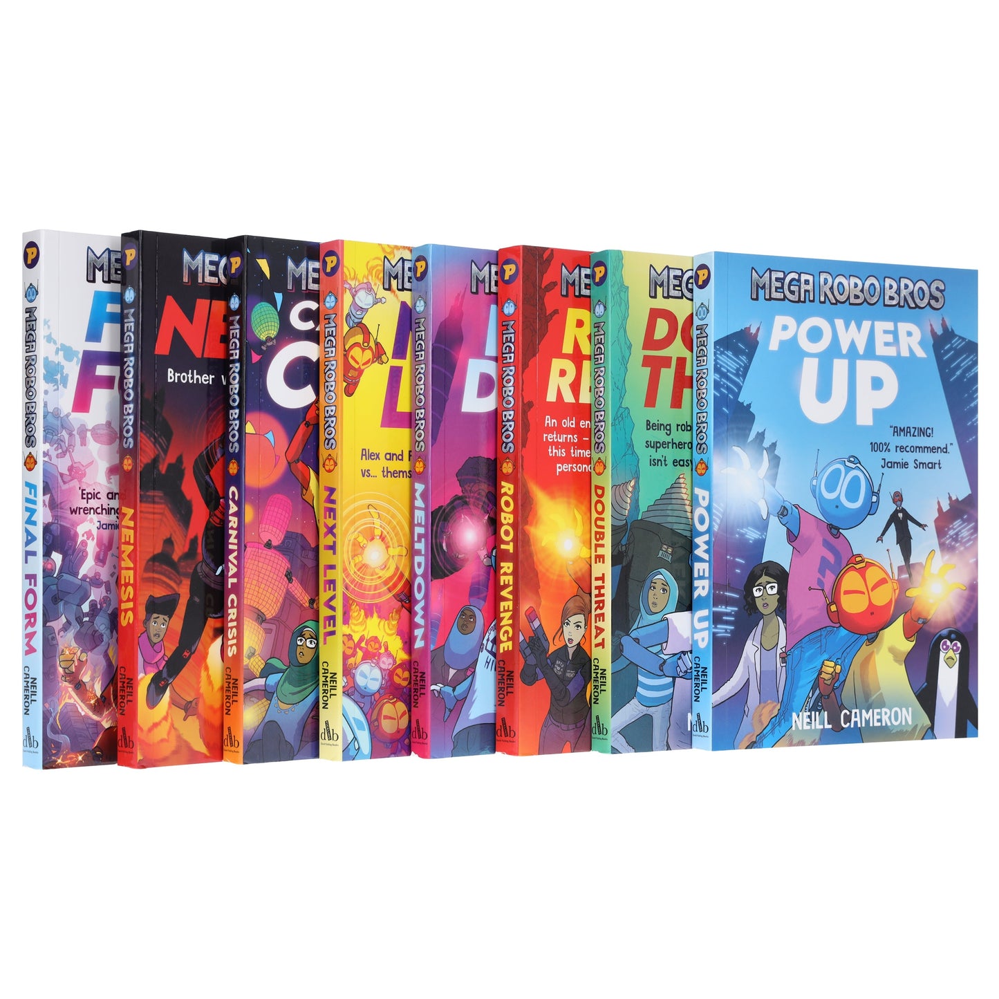 Mega Robo Bros Series by Neill Cameron Graphic Novels 8 Books Collection Set - Ages 9-12 - Paperback