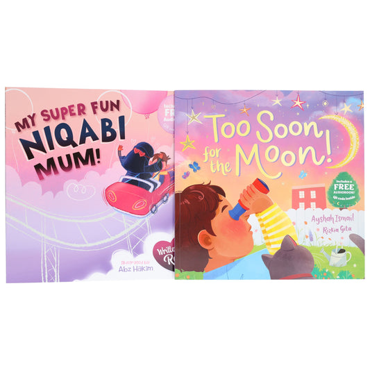 Too Soon For the Moon & My Super Fun Niqabi Mum by Ayshah Ismail & Red Illustrated 2 Picture Books Collection Set - Ages 3+ - Paperback