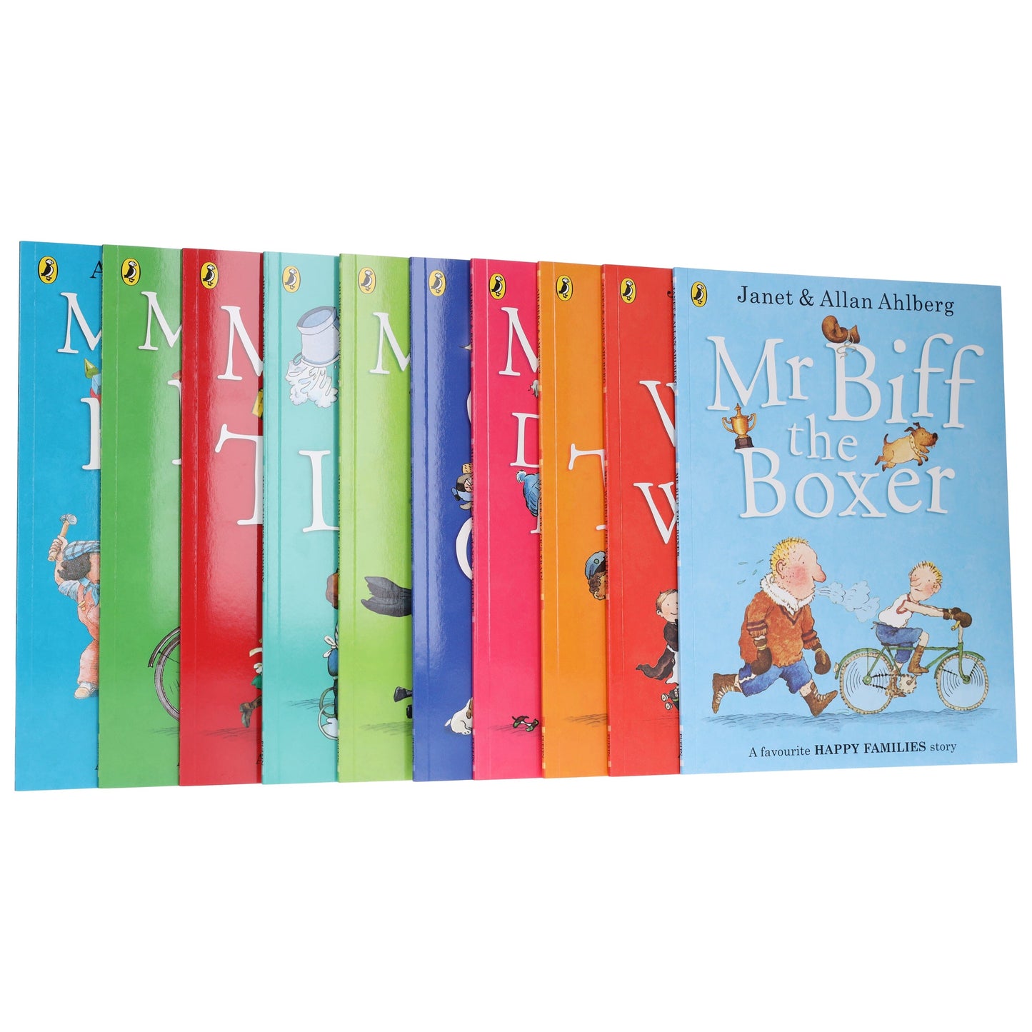 Happy Families Series by Allan Ahlberg & Others Illustrated 10 Books Collection Set - Ages 5-7 - Paperback