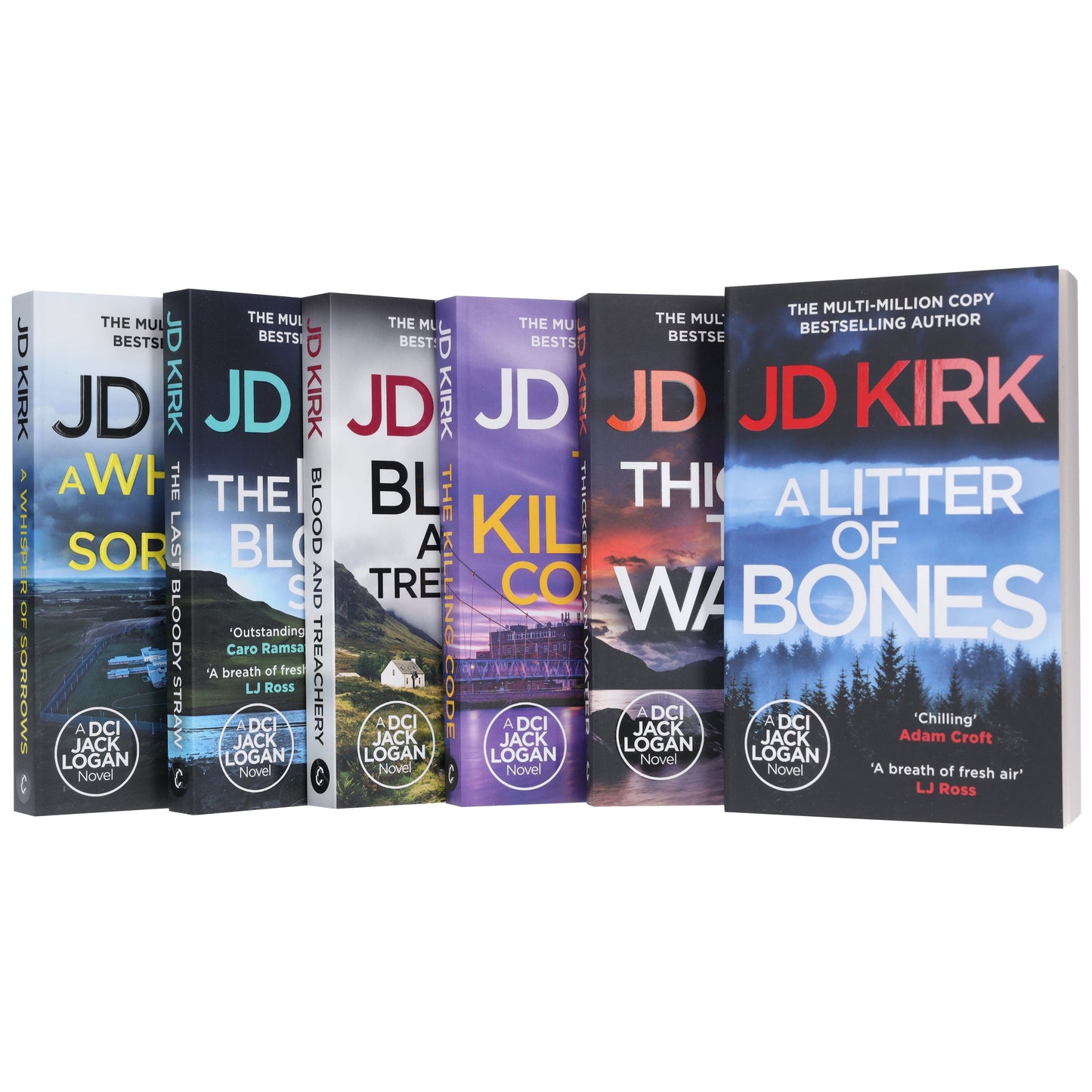 DCI Logan Crime Thrillers Series by JD Kirk 6 Books Collection Set (Book 1-6) - Fiction - Paperback