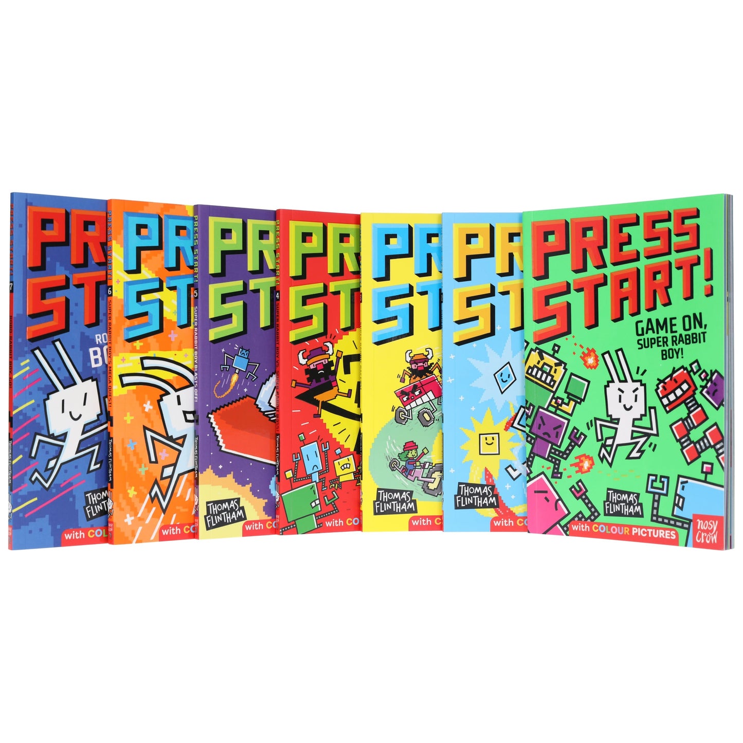 Press Start! Series by Thomas Flintham 7 Books Full-Colour Graphic Novels Collection Set - Ages 5+ - Paperback